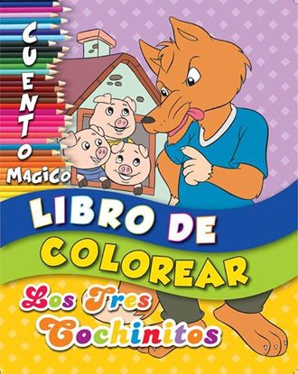 Imagen de CM. LIBRO PARA COLOREAR LOS TRES COCHINI