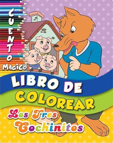 Imagen de CM. LIBRO PARA COLOREAR LOS TRES COCHINI