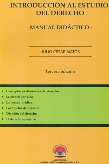 Cuesta Libros. INTRODUCCION AL ESTUDIO DEL DERECHO