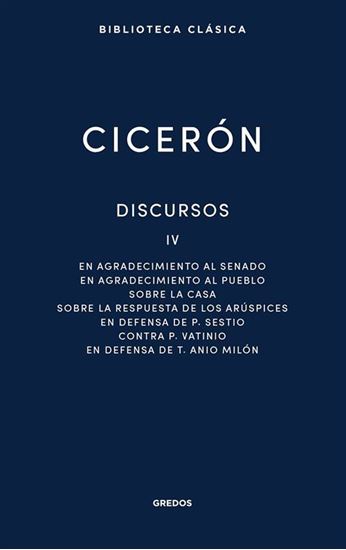 Imagen de DISCURSOS IV (CICERON)