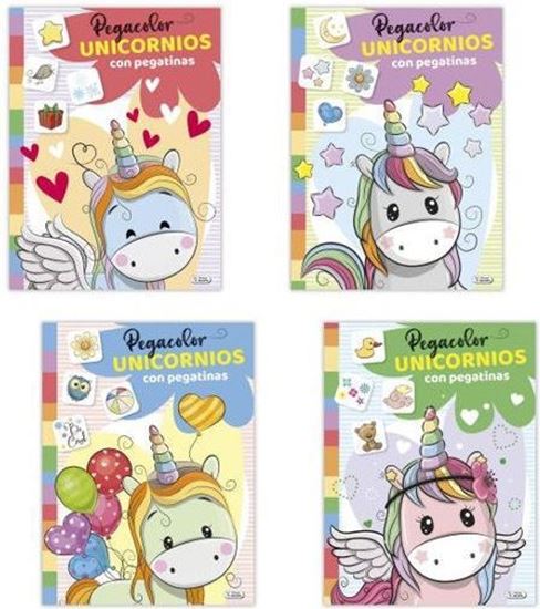 Imagen de PEGACOLOR UNICORNIOS (4 TITULOS)