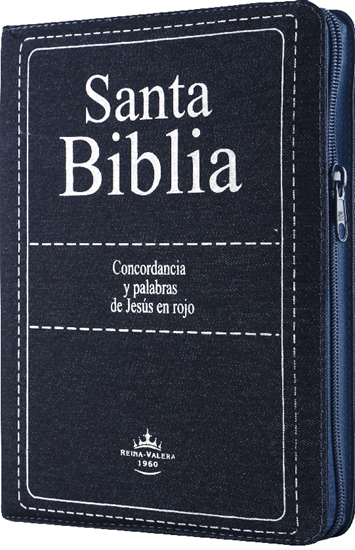 Imagen de SANTA BIBLIA RVR C/LGPJ (JEAN AZUL -ZIP.